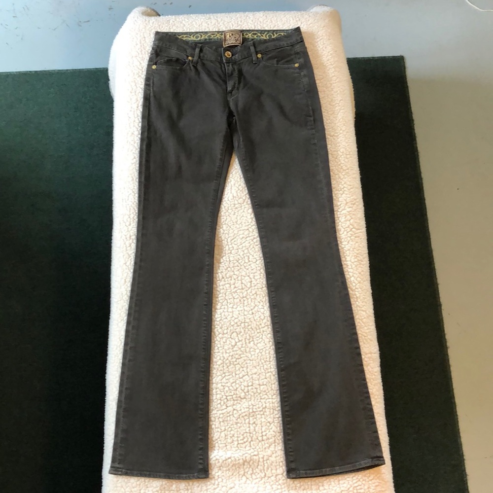 Rich & Skinny Dark Grey Straight Leg Jeans